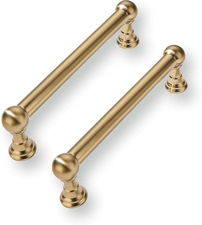 10 Pack 3-3/4 Inch Solid Kitchen Cabinet Handles Champagne Bronze Heavy Duty Cabinet Pulls Drawer... | Amazon (US)