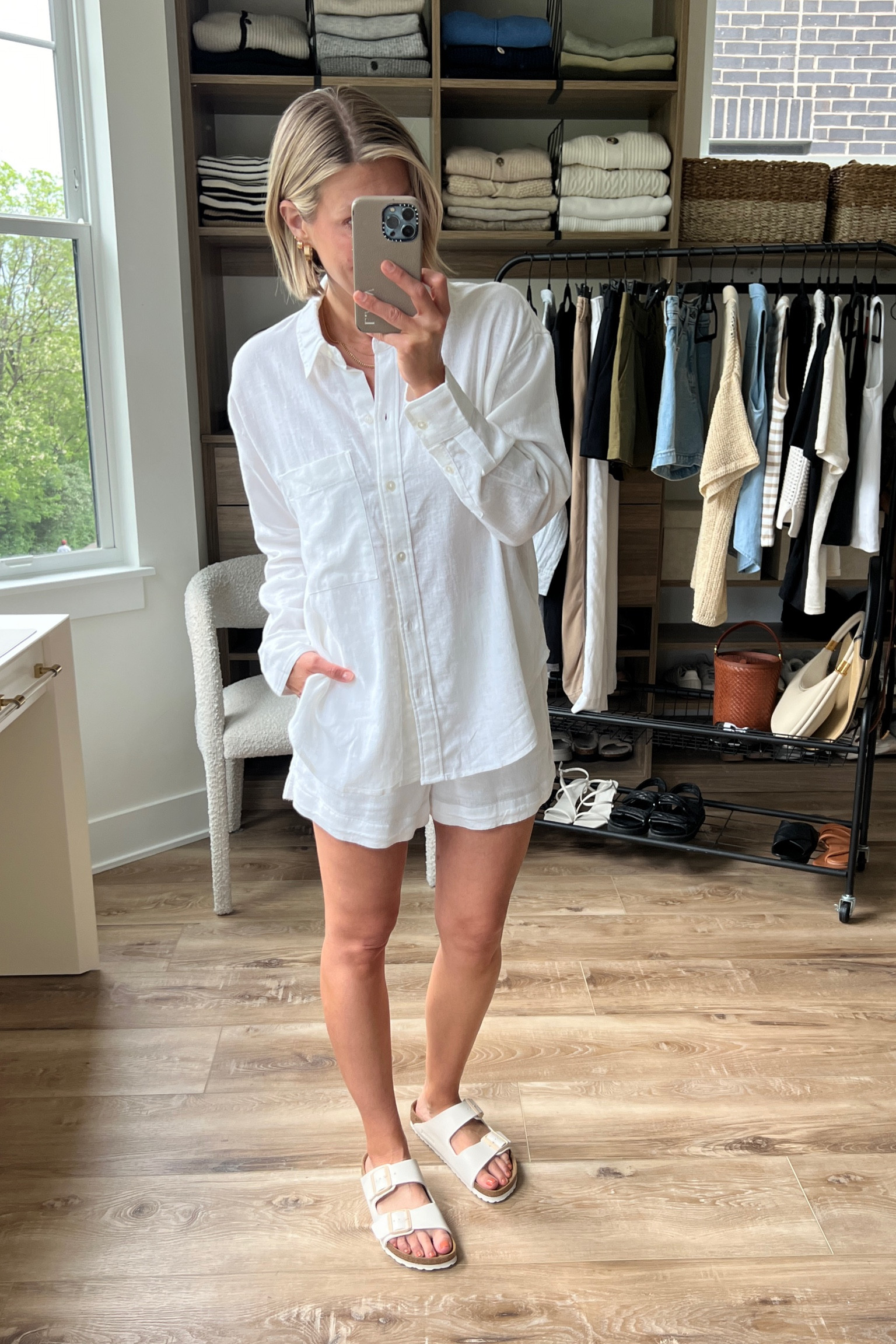 Wearing small linen button-up 

#LTKfindsunder100 #LTKfindsunder50 #LTKstyletip