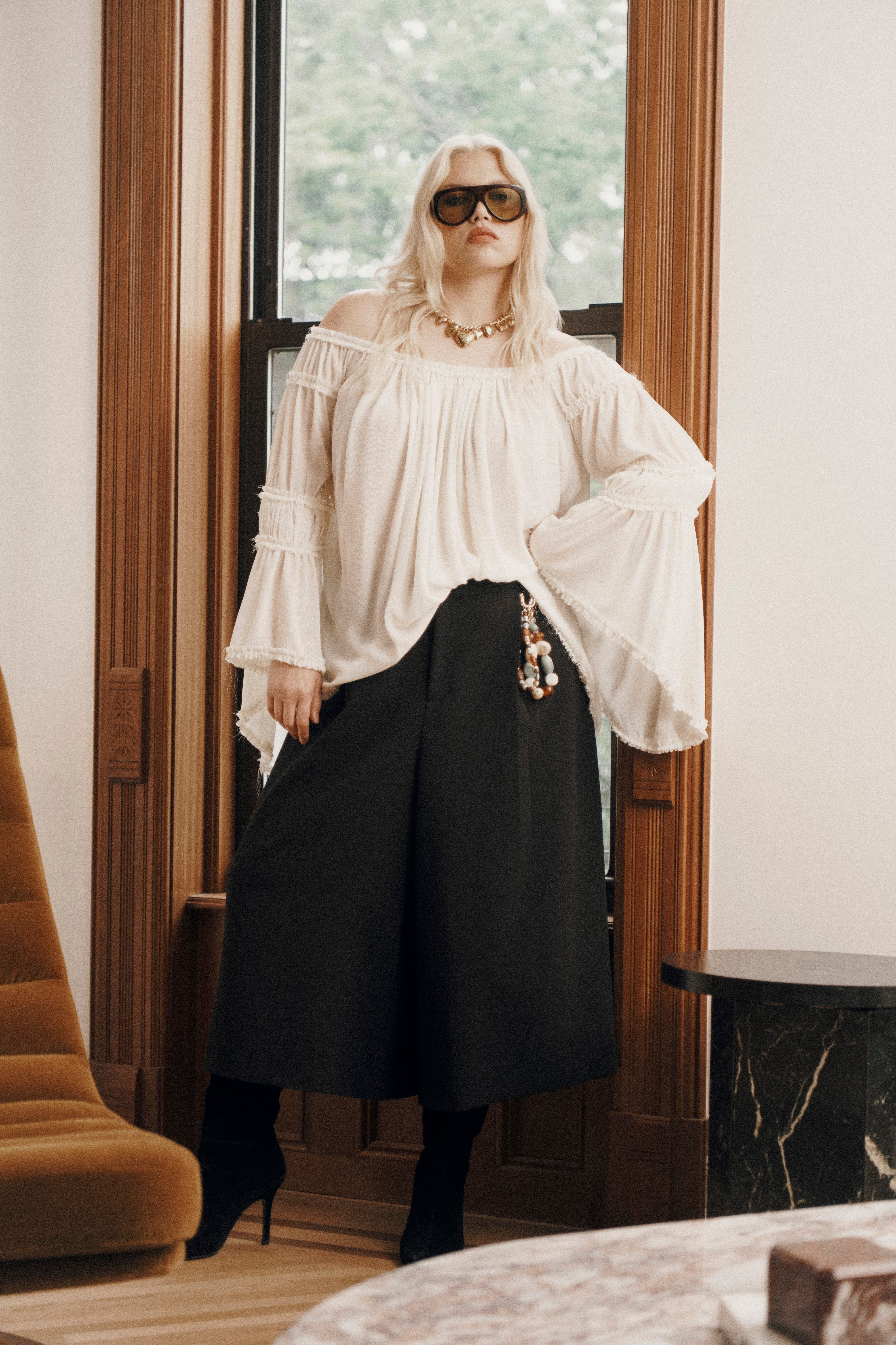 Pleated Wide-Leg Culottes | June and Vie