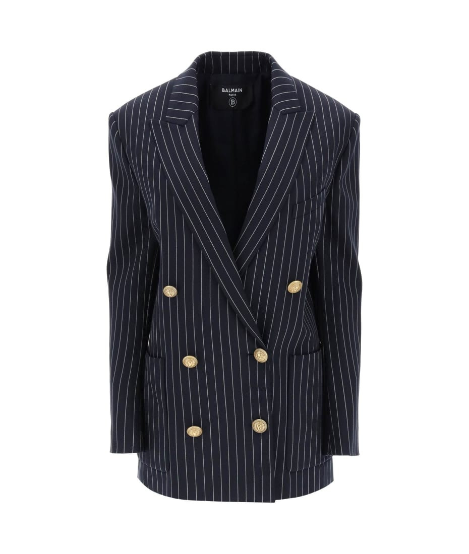 Pinstriped Double-breasted Blazer | Italist.com US