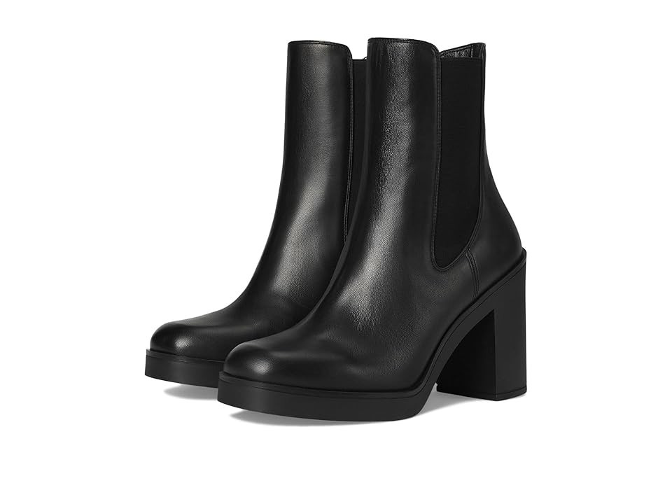 Stuart Weitzman Bethenny 80 Chelsea Bootie Women's Flat Shoes Black : 9 M, Leather/Rubber | Zappos