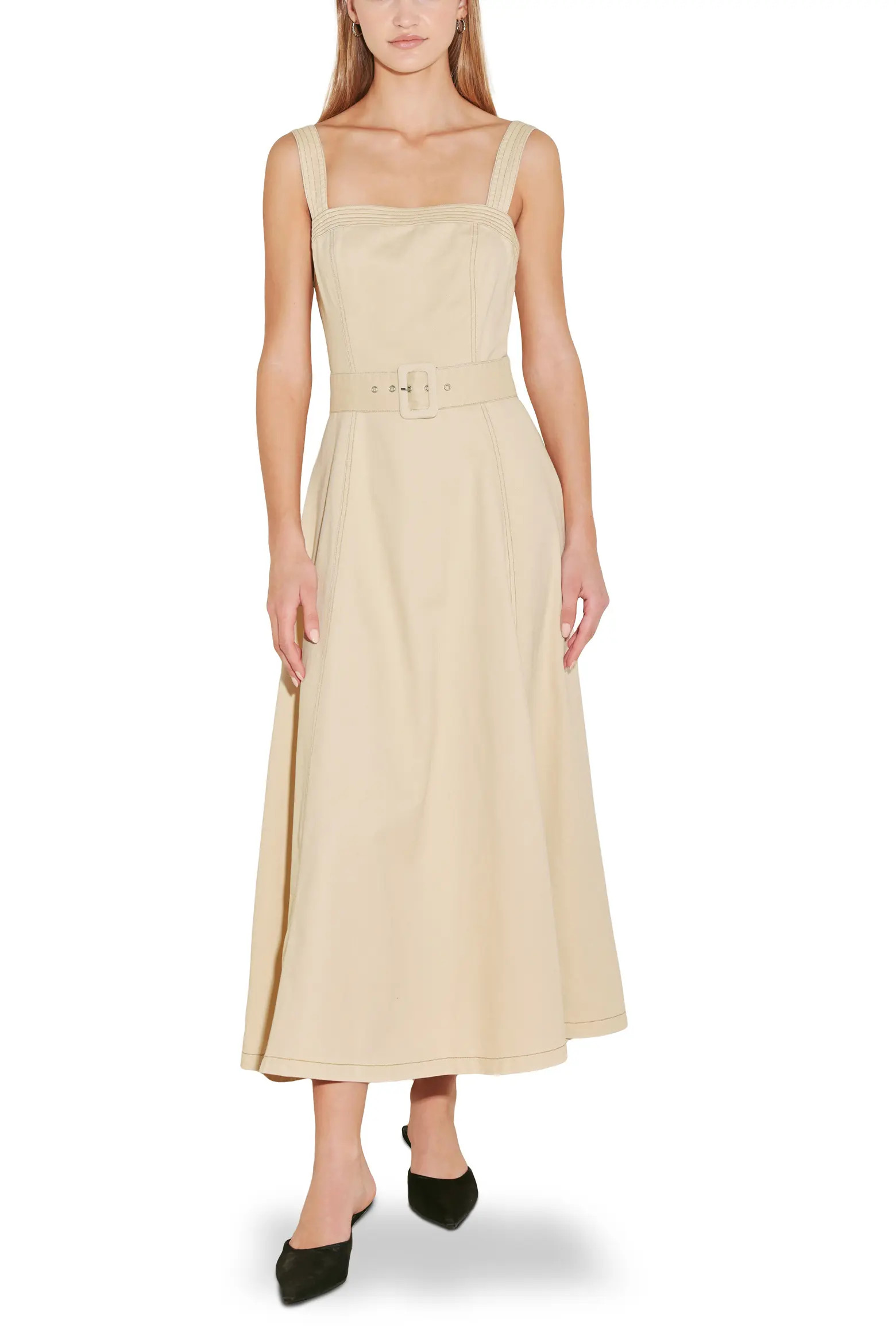 Belted A-Line Midi Dress (Women) | Nordstrom | Nordstrom