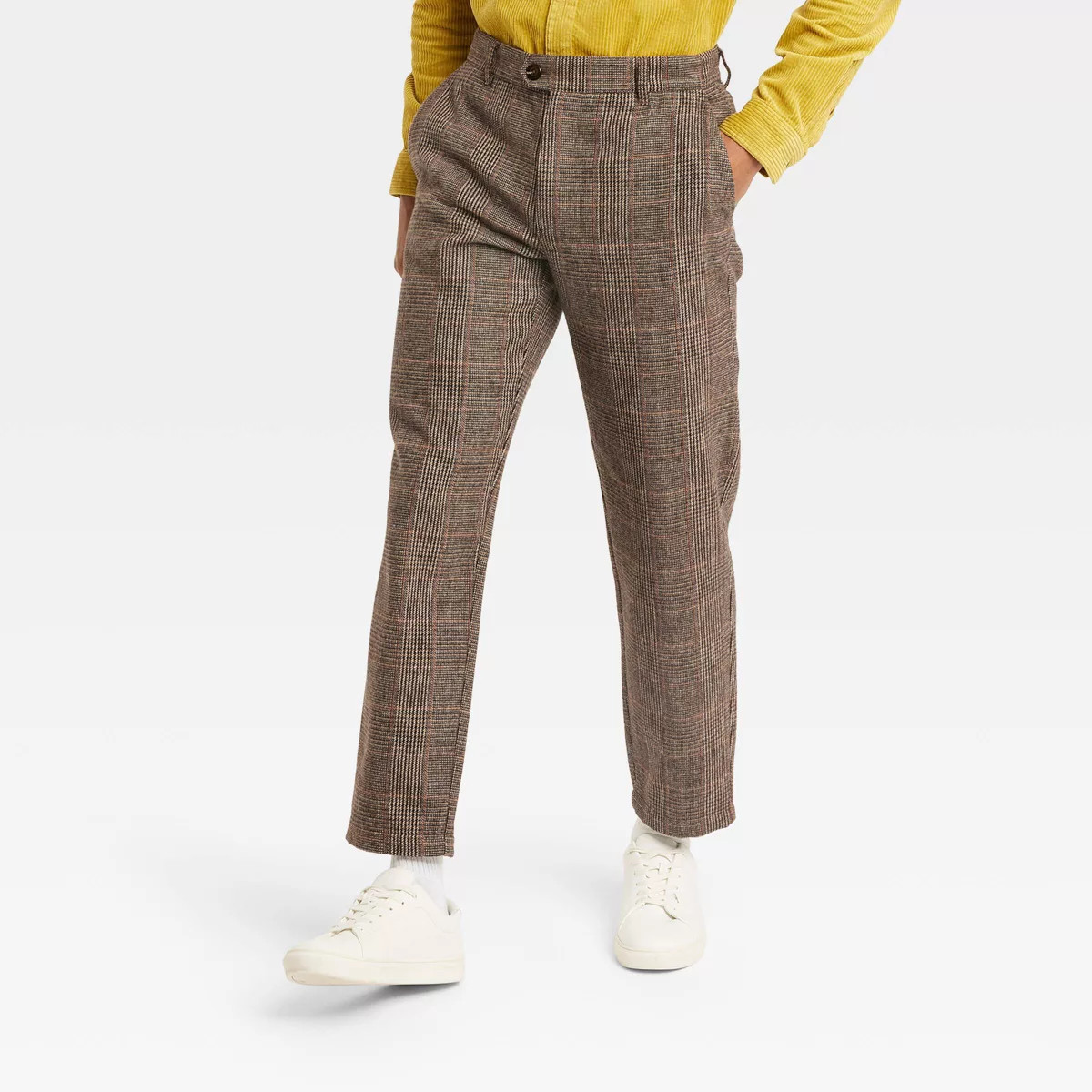 Houston White Adult Plaid Tailored Suit Pants - Brown | Target