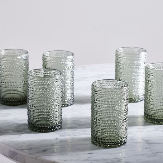 Jupiter Beaded Tall Drinking Glasses (Set of 6) | West Elm (US)