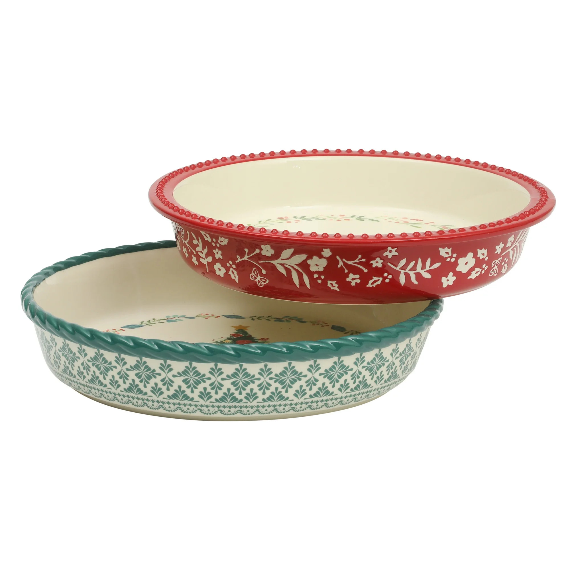 The Pioneer Woman Merry Meadow Ceramic 2-Piece Pie Pans - Walmart.com | Walmart (US)