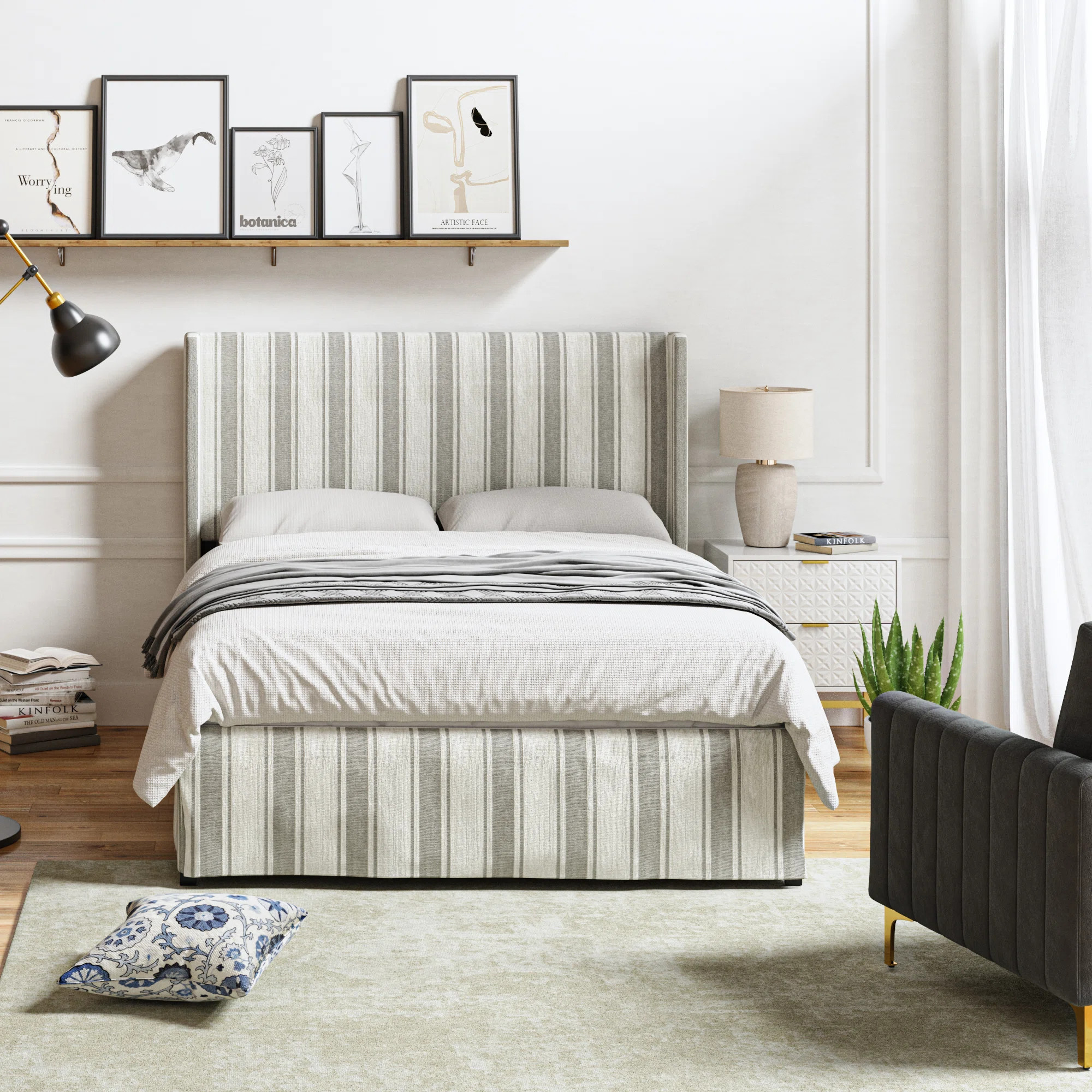 Carlyon Upholstered Platform Bed with Washable Slipcover and Under-bed Storage | Wayfair North America