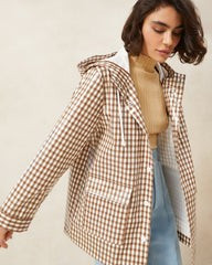 Misty Brown Gingham Rain Jacket | Loeffler Randall