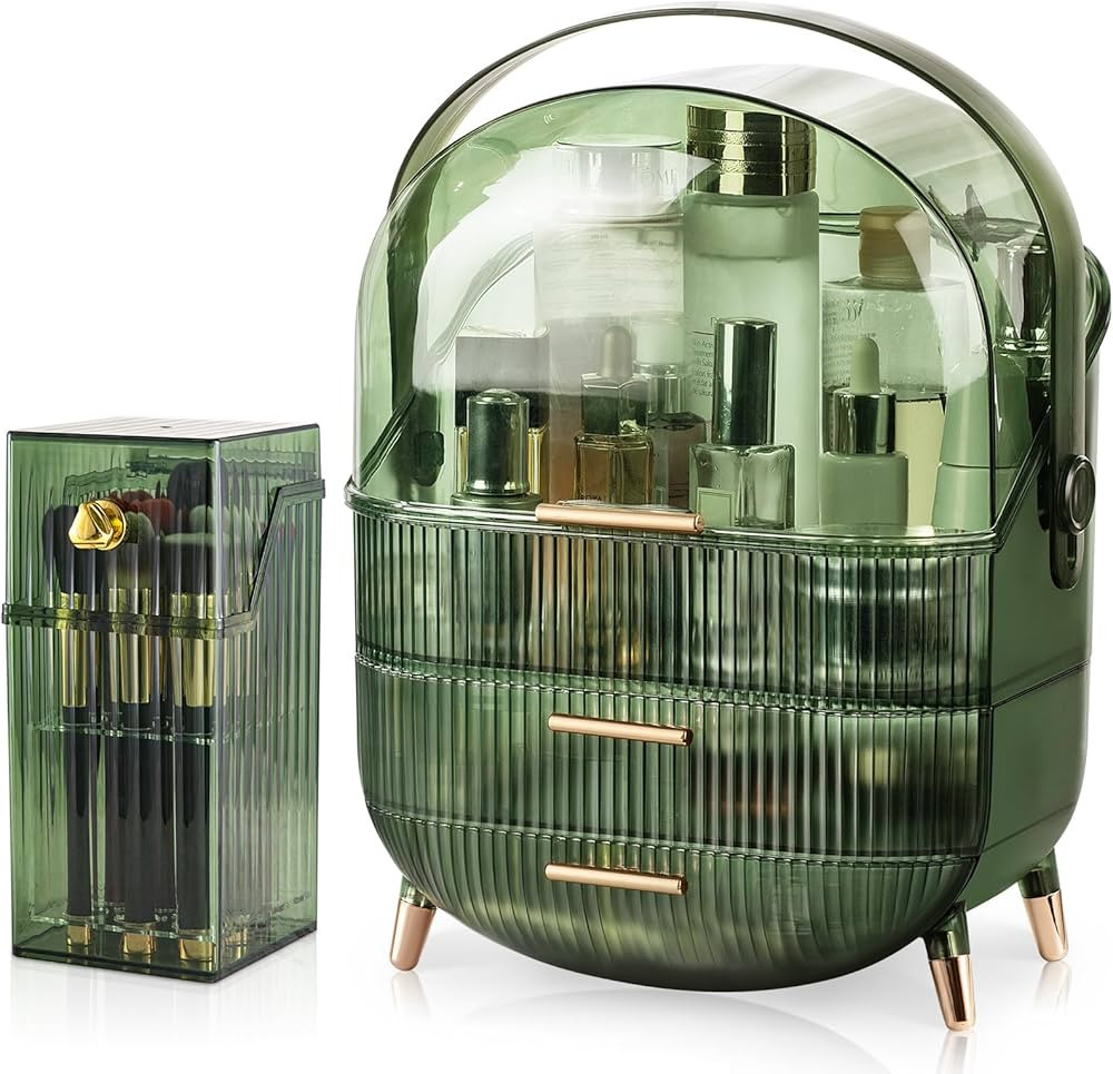 CANITORON Makeup Organizer,Large Capacity Skincare Organizer for Vanity,Cosmetic Organizer with 2... | Amazon (US)