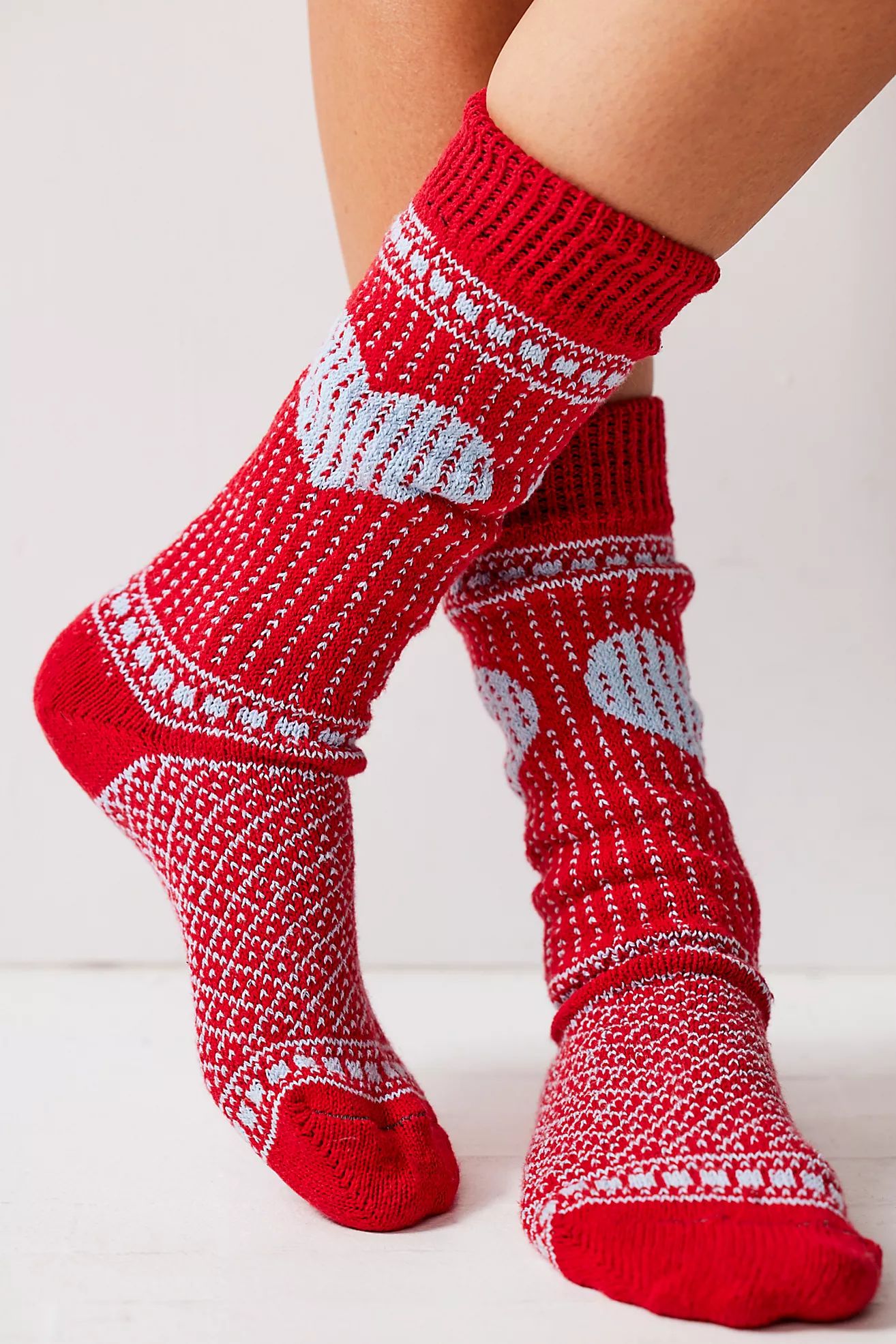 American Trench Heart Cable Knit Socks | Free People (Global - UK&FR Excluded)