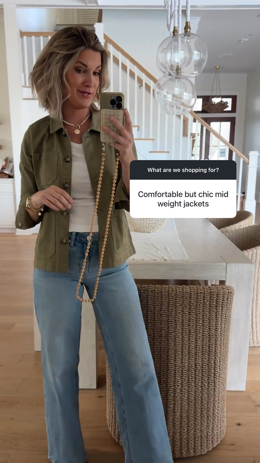 Small jacket. Xs tee. 27x34 wide leg jeans.  This inseam runs short compared to other brands.  I did not end up loving these sandals. I linked two other pairs I’ve been wearing a lot lately

#LTKTall #LTKOver40 #LTKootd