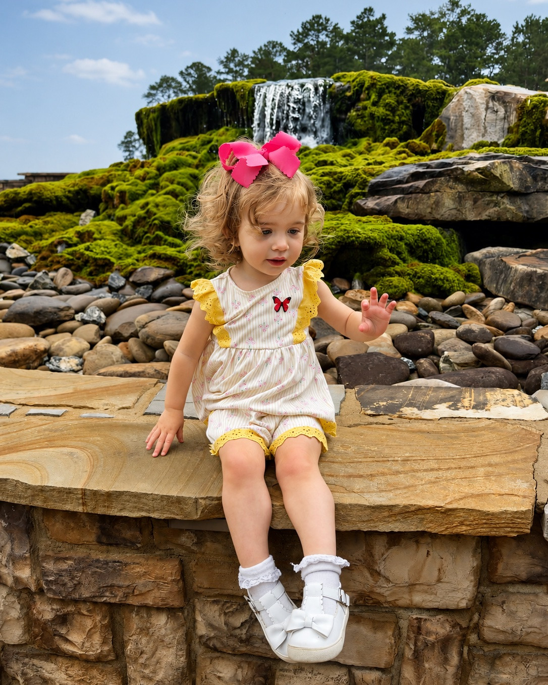 Sunshine Style Toddler Set 💛🎀

This adorable two-piece set is perfect for warm-weather adventures! ☀️ Featuring a sweet yellow striped top with delicate floral details and eyelet flutter sleeves, paired with matching scalloped shorts, it’s an easy outfit that’s both comfortable and cute. Paired with classic white bow shoes and a bright pink bow, this look is made for making summer memories. 🌸✨

The lightweight fabric and playful design make it perfect for family outings, vacation days, playground adventures, and everyday wear. I love how effortlessly this set combines comfort and charm for little girls on the go! 💕

Toddler girl outfit, toddler summer set, matching shorts and top set, yellow striped outfit, floral toddler outfit, little girl summer fashion, toddler vacation style, girls eyelet detail outfit, scalloped shorts set, toddler photo outfit, boutique-inspired toddler clothing, girls bow shoes, summer play outfit, cute toddler style, warm weather toddler fashion. 💛☀️🎀🌼

#LTKKids #LTKBaby #LTKTravel