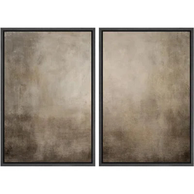 wall26 " Monochromatic Gradient Abstract Minimalist Gray " 2 - Pieces on Canvas | Wayfair | Wayfair North America