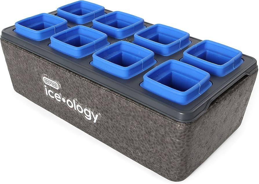 Dexas ice•ology Silicone Clear Ice Maker Tray for Crystal Clear Craft Cocktail Ice, 8 Count Cub... | Amazon (US)