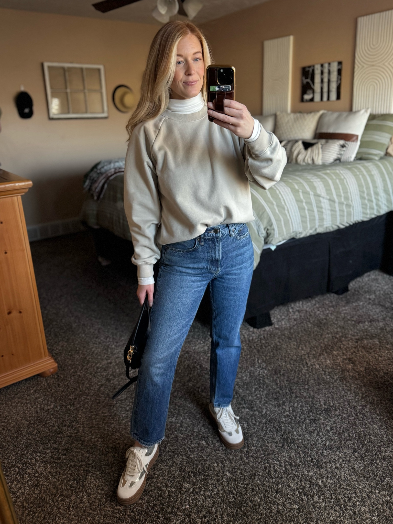 Turtle neck is a XS
Sweatshirt is a Small
Jeans are old so linking similar styles.
Shoes I sized up a 1/2 a size to 7.5#LTKHoliday

#LTKSaleAlert #LTKSeasonal