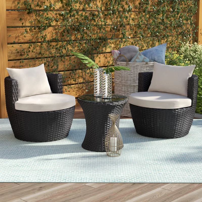 2 - Person Outdoor Seating Group with Cushions | Wayfair North America