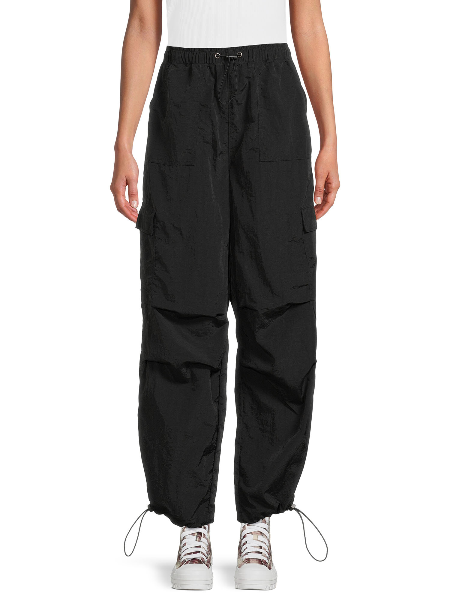 No Boundaries Juniors’ Parachute Pants, Sizes XS-XXXL, 29.5" Inseam | Walmart (US)