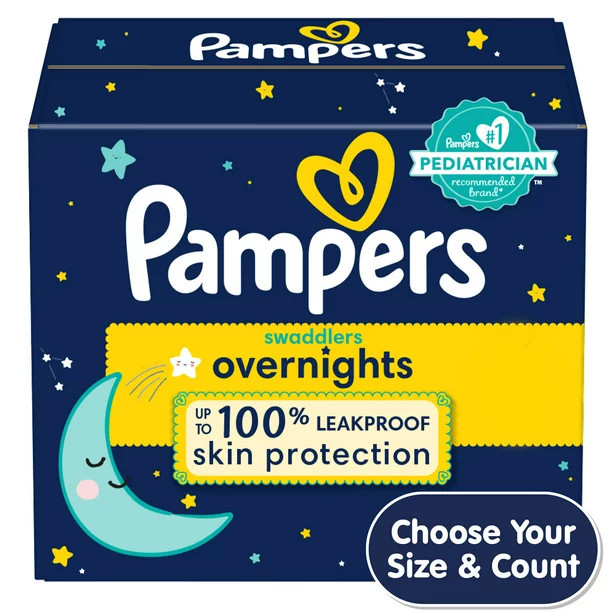 Pampers Swaddlers Overnight Diapers Size 5, 84 Count (Select for More Options) | Walmart (US)