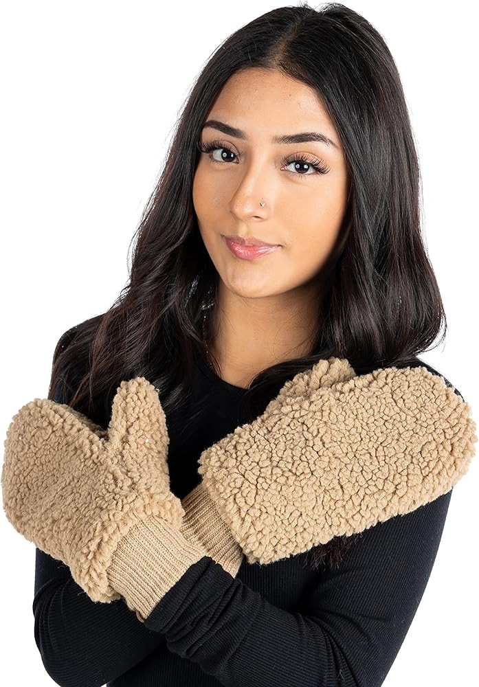 Funky Junque Exclusives Womens Mittens Faux Fur Convertible Fingerless Gloves | Amazon (US)