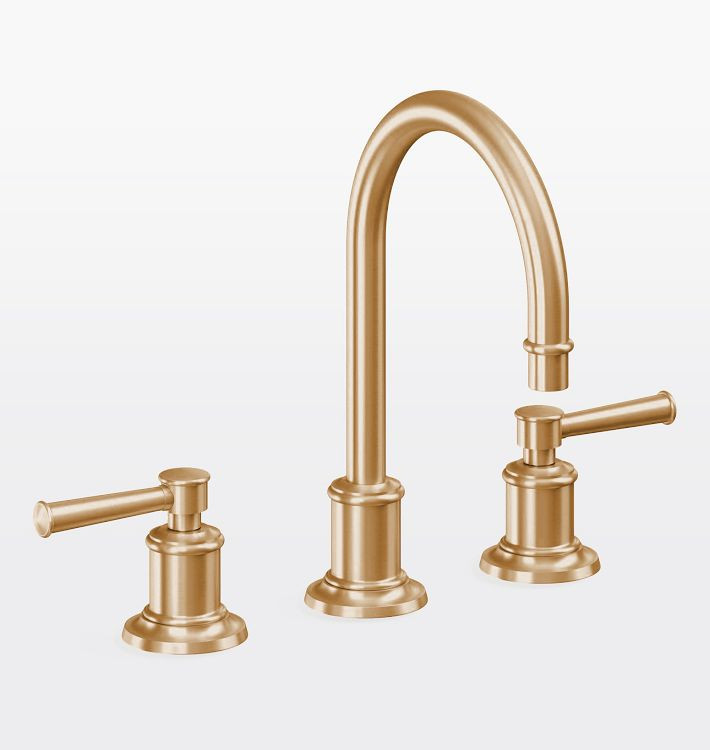 Miramar Lever Handle Widespread Bathroom Faucet | Rejuvenation