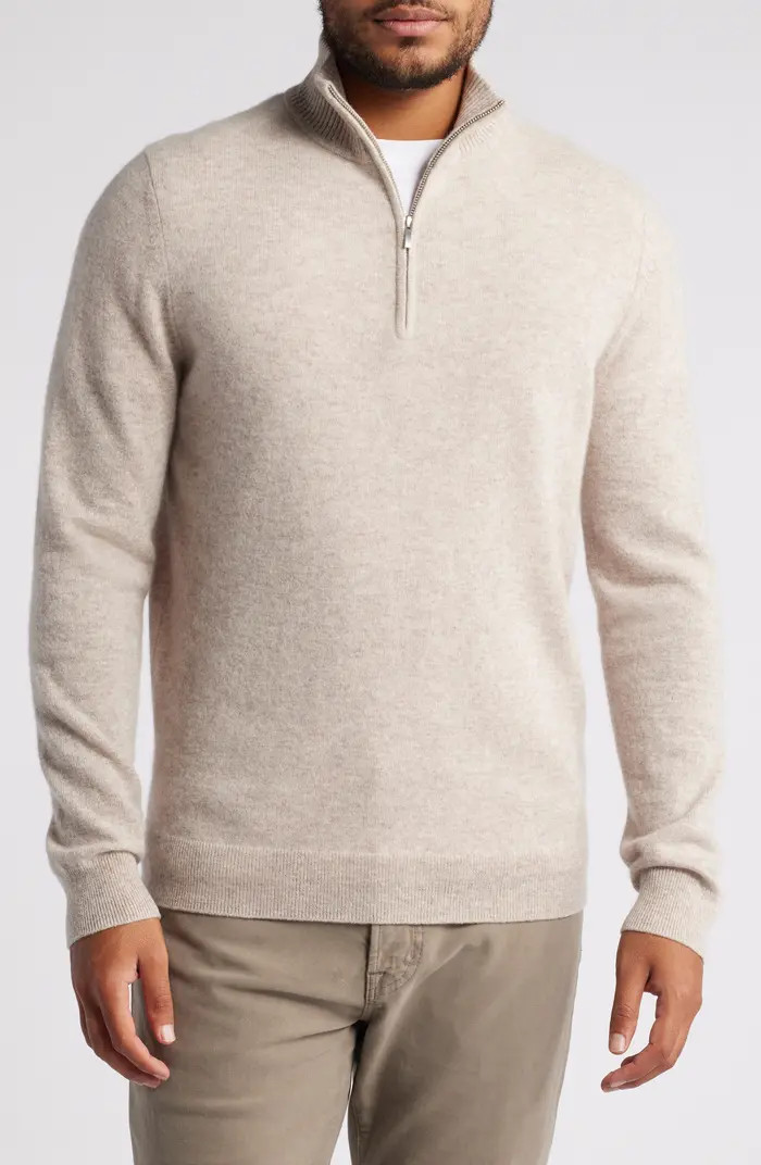Cashmere Quarter Zip Pullover Sweater | Nordstrom