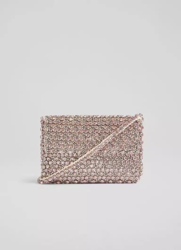 Rose Pink Crystal Shoulder Bag | L.K. Bennett (UK)