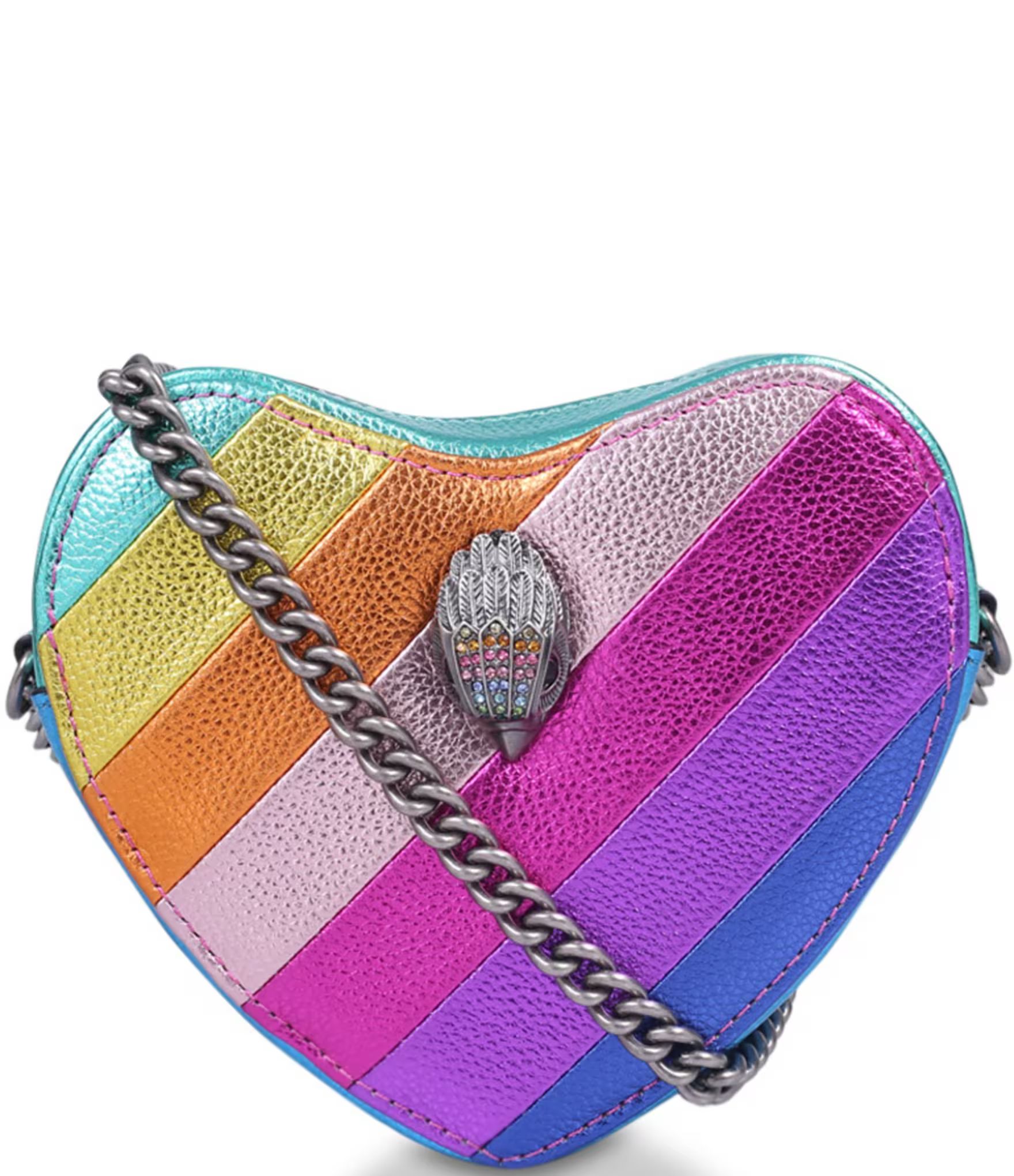 Kensington Metallic Rainbow Heart Crossbody Bag | Dillard's