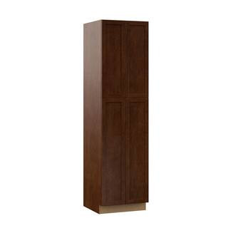 Designer Series Soleste Assembled 24x90x23.75 in. Pantry Kitchen Cabinet in Spice | The Home Depot