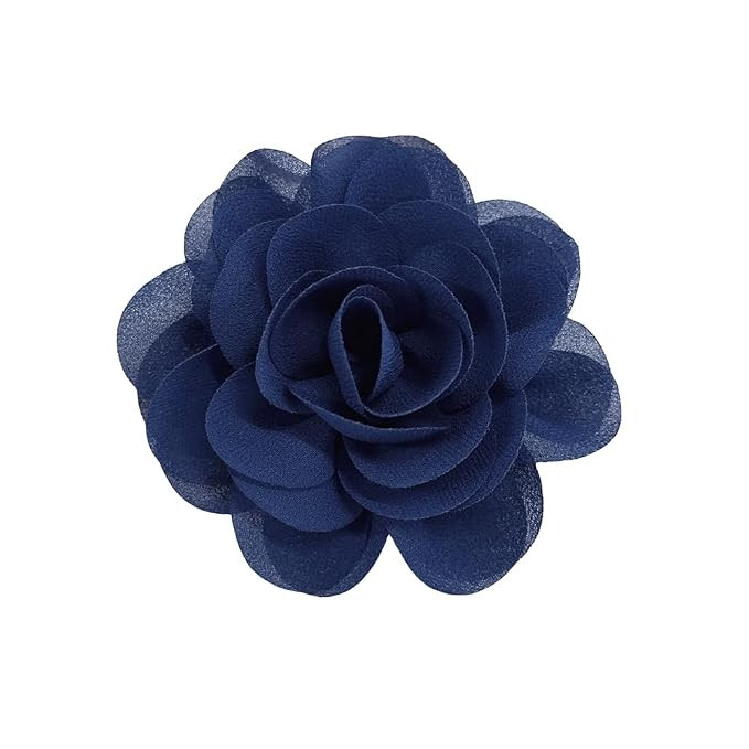 Dainty Chiffon Fabric Flower Small Brooch for Women Elegant 3D Rose Floral Hair Clip Lapel Pins f... | Amazon (US)