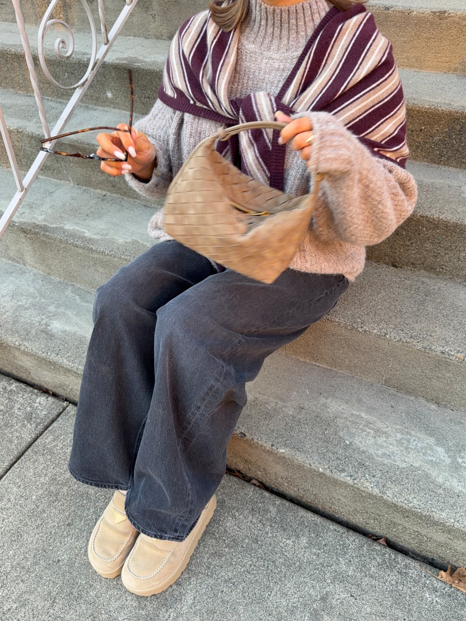 Sweater true to size medium has an oversized fit. Scarf is from aritzia it’s so cute and chic! Mid/low rise jeans true to size for this ultra baggy fit or size down one for a more snug fit. Prada loafers run true to size they are comfortable too! 

#pradaloafer #aritziascarf #lowrisejeans #agolde #bresheppard #amazonfashion 






#LTKgrwm