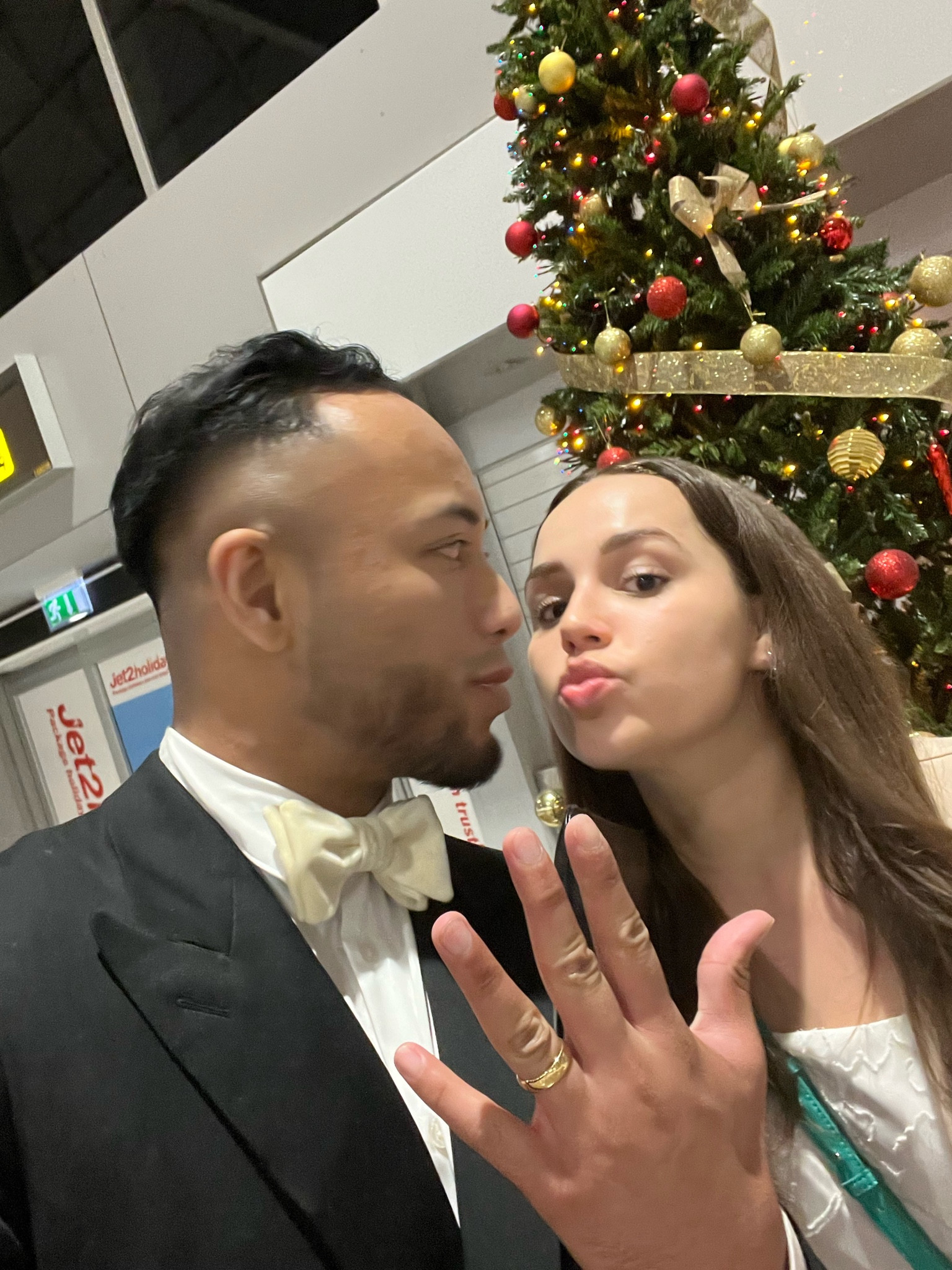 Men’s Wedding Band. Men’s Wedding Suit. Hopping on a plane right after the wedding! Wedding Tux, Bow-Tie, Dress shirt, Suits, Wedding, Groom, Bride, Airport, Travel, Couples

#LTKFind #LTKtravel #LTKmens