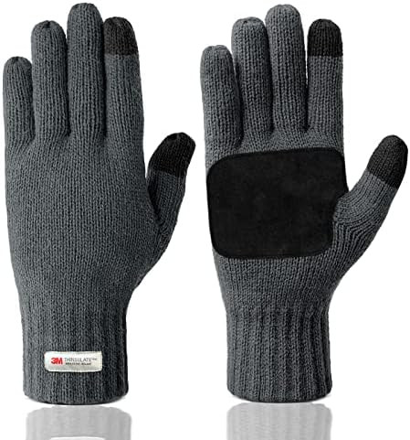 Evridwear Mens Winter Warm Gloves,Knitted Thermal Anti-Slip Touchscreen Glove with 3M Thinsulate ... | Amazon (US)