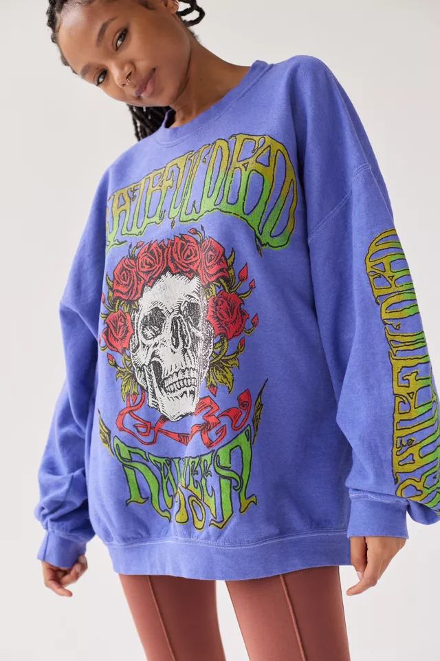 Grateful Dead Skull Crew Neck Sweatshirt | Urban Outfitters (US and RoW)
