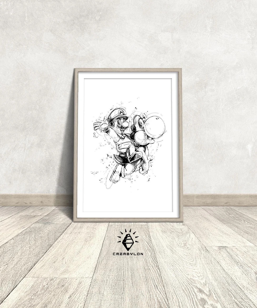 Downloadable Digital Print, Mario Bros Yoshi, Poster, Wall Art, Pop Art, Mario, Large Print - Ets... | Etsy (US)