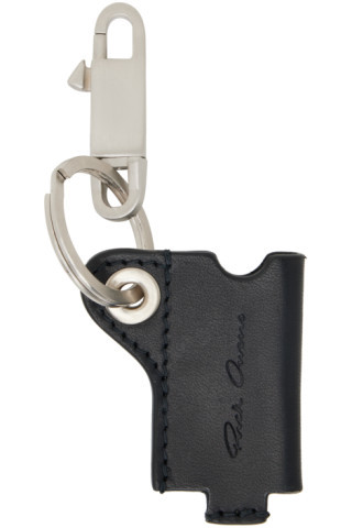Black & Silver Mini Lighter Holder Keychain | SSENSE