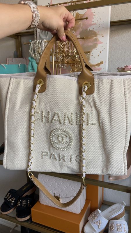Chanel Canvas Pearl Deauville Tote $169 - 40% off with code PRESALE, Designer Dupe, Handbag Dupe, Chanel Dupe, Tote Bag, Shopping Bag, Beige Bag

#LTKitbag #LTKstyletip #LTKFind