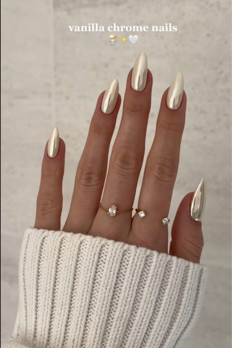 Vanilla Chrome nails 🍨✨🤍