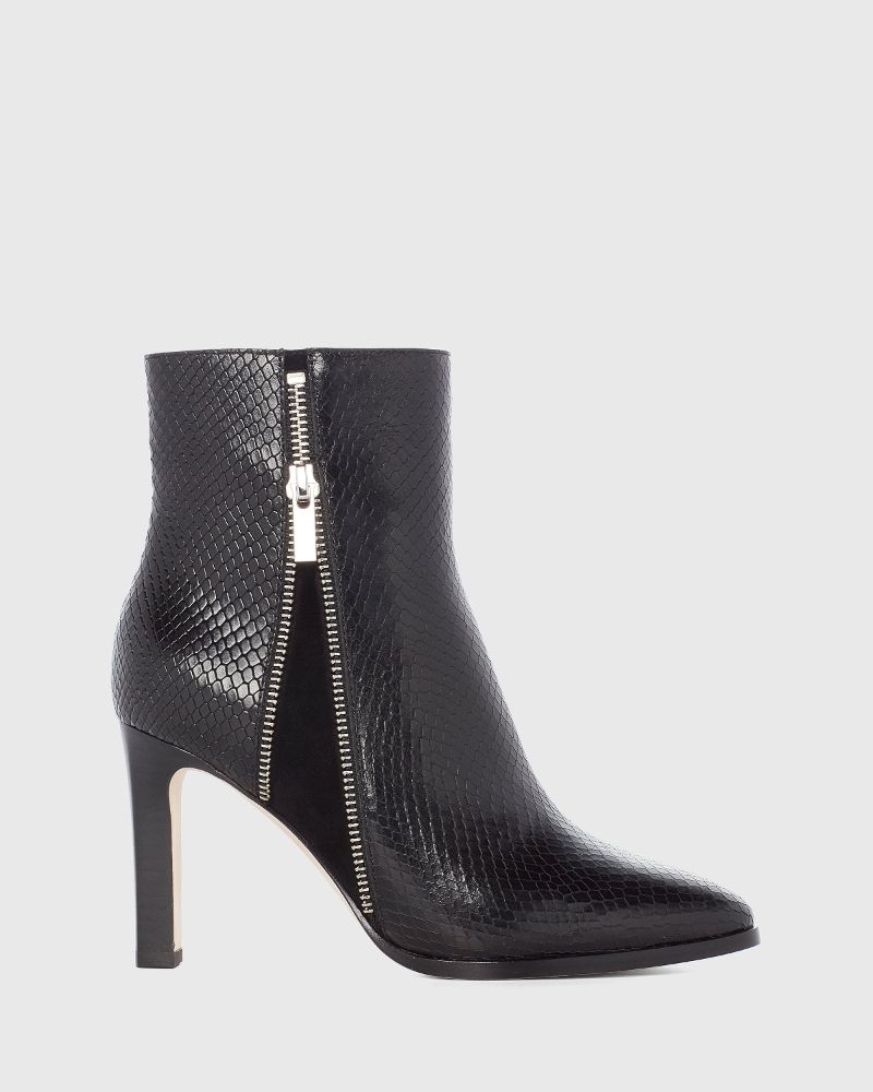 Cami Boot - Black Snake Leather | Paige