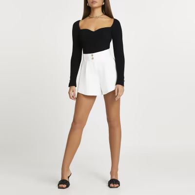 White structured shorts | River Island (UK & IE)