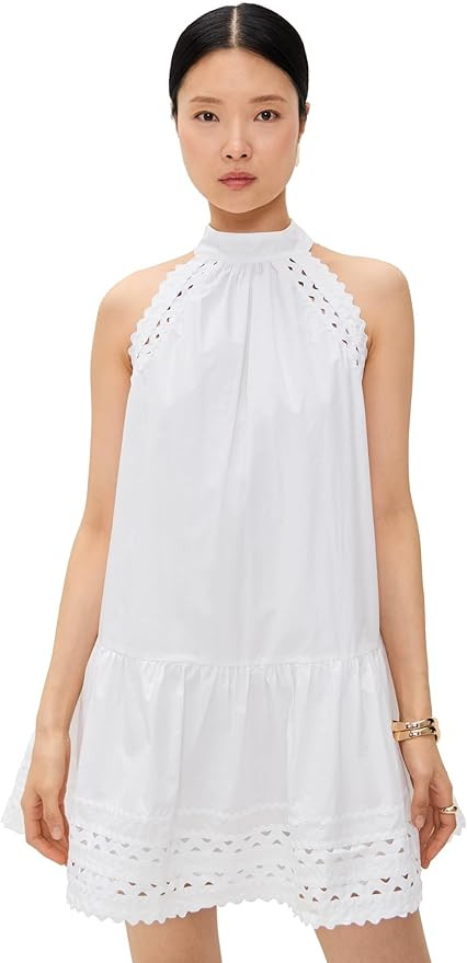 English Factory Women's Scallop Detailed Halter Mini Dress | Amazon (US)