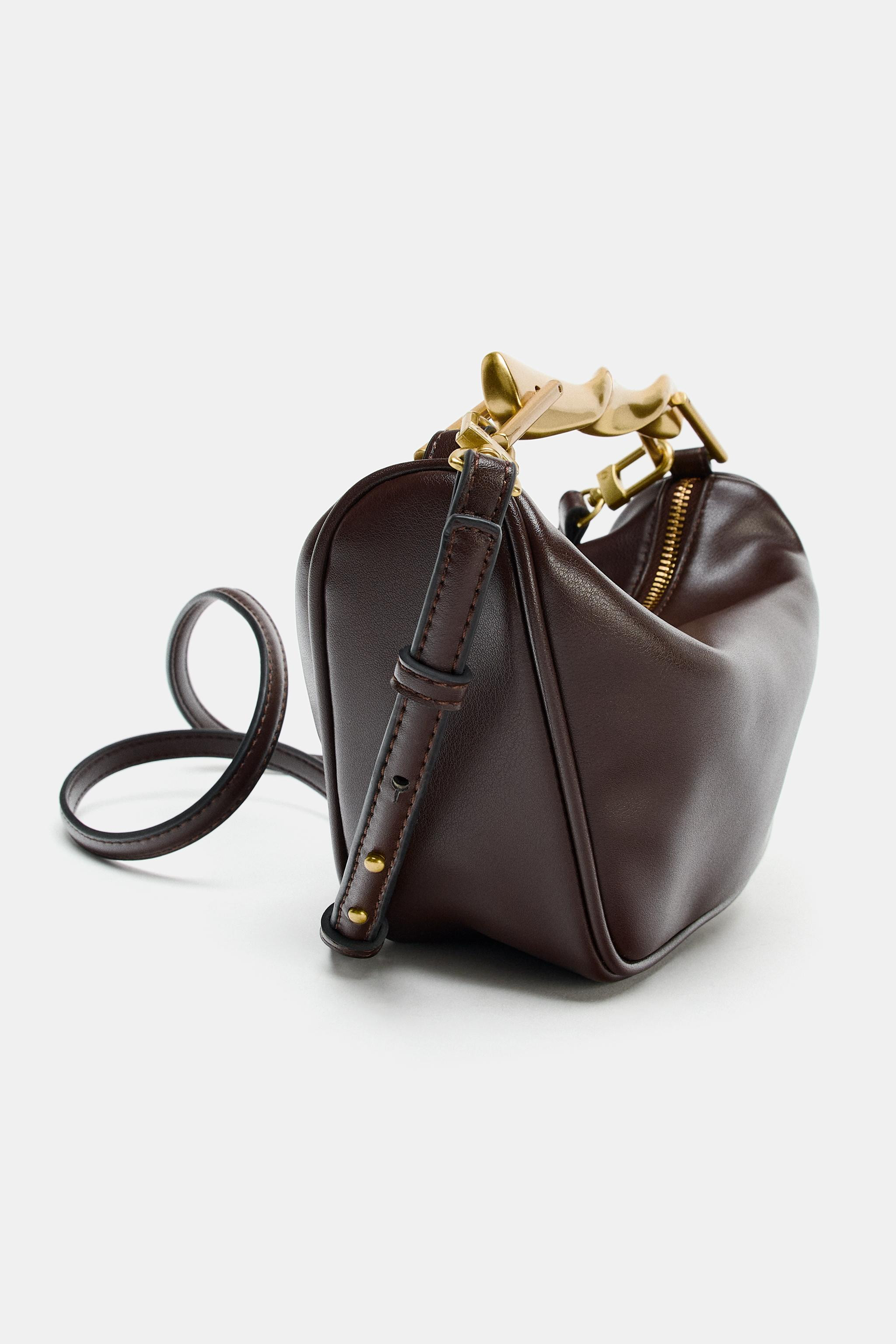 MINI HANDBAG WITH METALLIC HANDLE | Zara US