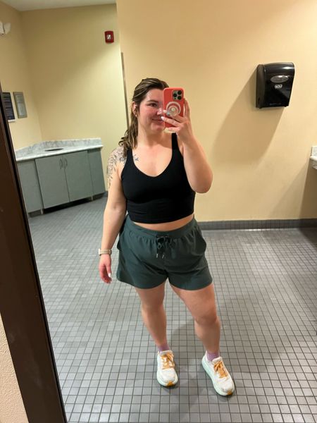 Midsize gym outfit on a size 14. Wearing these old navy shorts (again) in size XL ON SALE 40% off and the align ribbed tank in size 14. 
Adding a very similar tank from target for MUCH cheaper (although not ribbed fabric)

#LTKfit #LTKcurves #LTKunder50