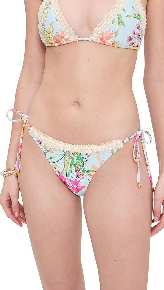 PQ Swim Women's Carrie Crochet Trim Bikini Bottoms | Amazon (US)