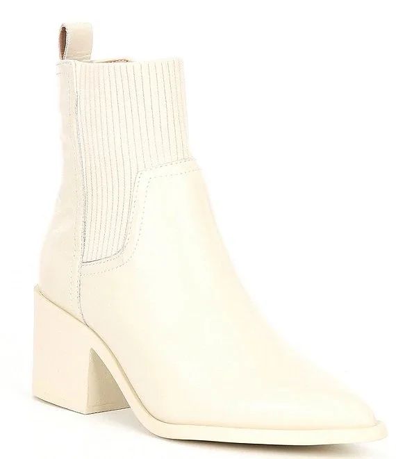 Steve Madden Abriel Bone White Leather Pointed Toe Pull On Western Bootie Boot (Bone Leather, 6) ... | Walmart (US)