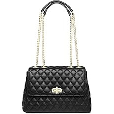 ER.Roulour Quilted Crossbody Bags for Women, Trendy Roomy Shoulder Handbags with Flap Gold Hardwa... | Amazon (US)