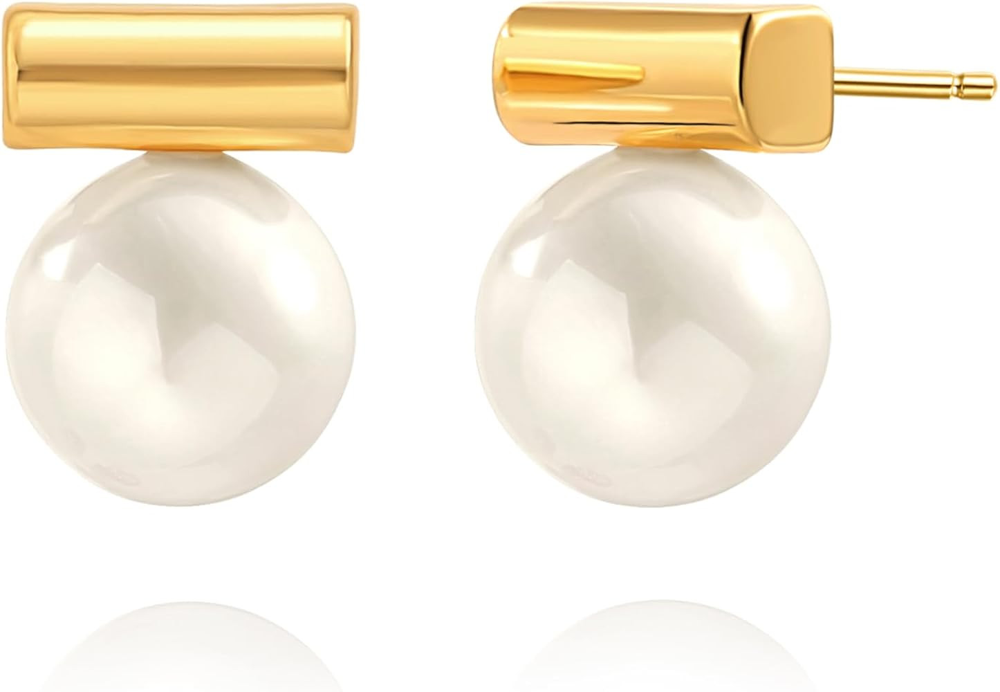 925 Sterling Silver Hoop Handpicked AAA+ Quality 7.5-8mm White Freshwater Cultured Pearl Dangle D... | Amazon (US)