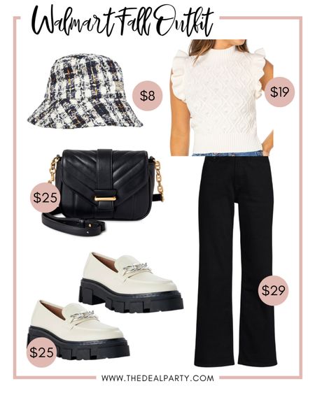 Black and White Outfit | Black Pants | Fall Fashion | Fall Outfit Ideas | Loafers | Bucket Hat 

#LTKSeasonal #LTKstyletip #LTKunder50