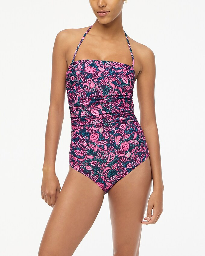 Printed strapless one-piece swimsuit | J.Crew Factory