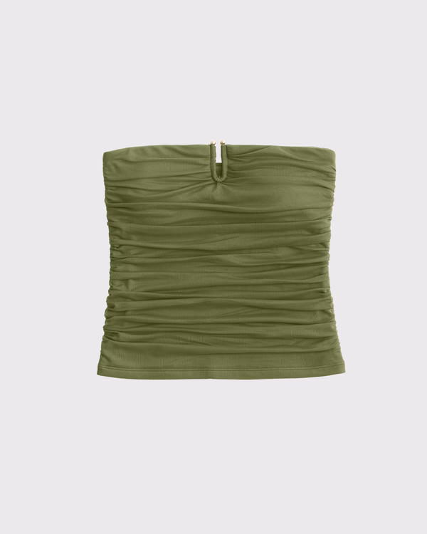 Bra-Free Mesh Hardware Tube Top | Abercrombie & Fitch (US)