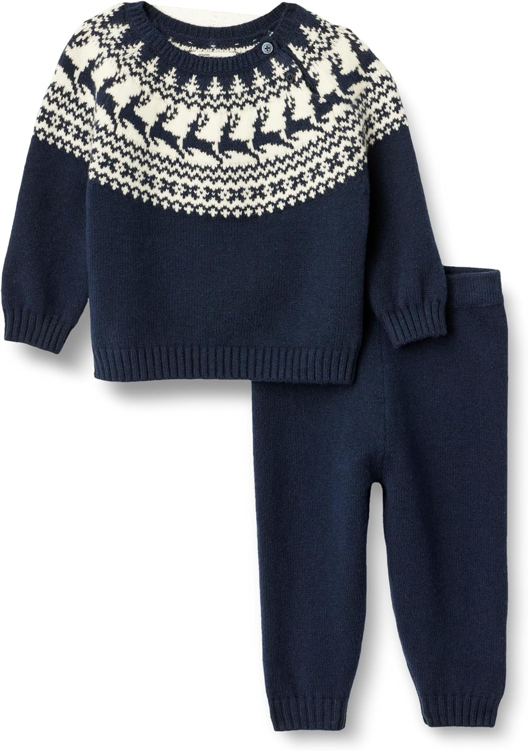 Amazon Essentials x Sofia Grainge Toddler and Baby Boys' Cotton-Nylon Knit Sweater Set with Crew Neckline | Amazon (US)