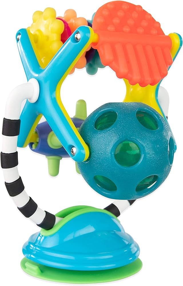 Sassy Teethe & Twirl Sensation Station 2-in-1 Suction Cup High Chair Toy | Developmental Tray Toy... | Amazon (US)